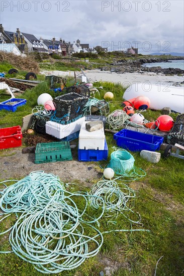 Fishing equipment at coast