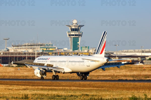 An Air France Airbus A321 with registration number F-GMZC lands at Paris Orly Airport