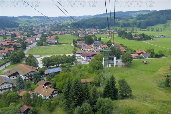 View from the gondola of the Hochfellnbahn