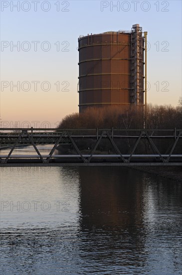 Gasometer at the Rhine-Herne-Canal in Oberhausen