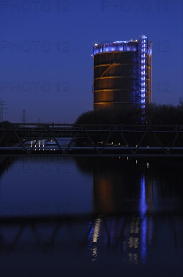 Gasometer at the Rhine-Herne-Canal in Oberhausen