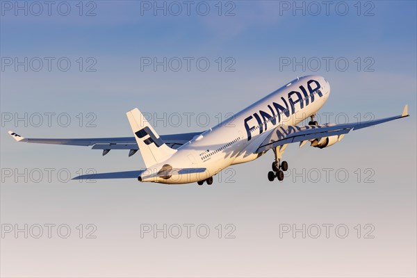 A Finnair Airbus A330-300 with the registration OH-LTS takes off from Helsinki Airport