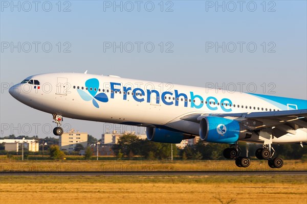 A Frenchbee Airbus A330-300 with registration F-HPUJ lands at Paris Orly Airport