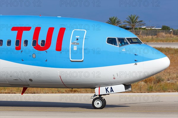 A TUI Boeing 737-800 with registration D-ABKA at Rhodes Airport