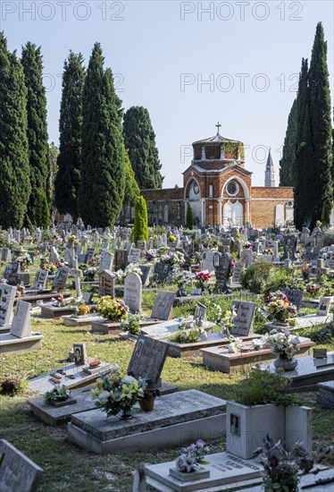 Graves with flower decorations