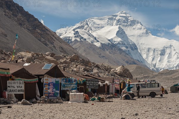 Base camp for mountaineers