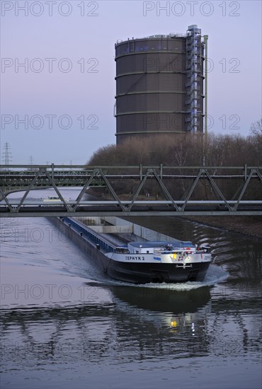 Gasometer at the Rhine-Herne-Canal in Oberhausen