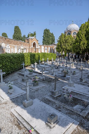 Graves with crosses