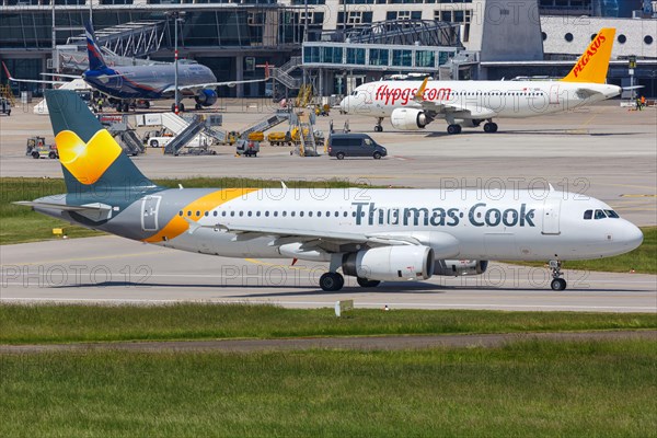A Thomas Cook Avion Express Airbus A320 with registration LY-VEL at Stuttgart Airport