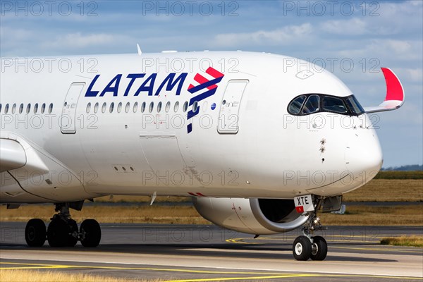 A LATAM Airbus A350-900 with registration number PR-XTE at Charles de Gaulle Airport