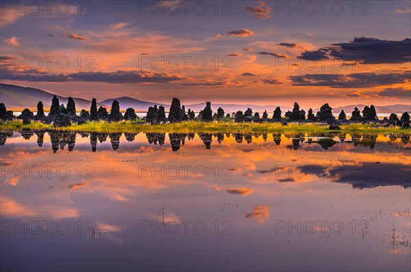 Spiritual sacred stones reflected in Lake Terkh