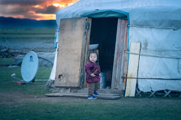 Nomad child in summer camp