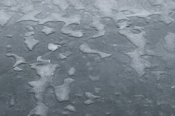 Frozen ice surface