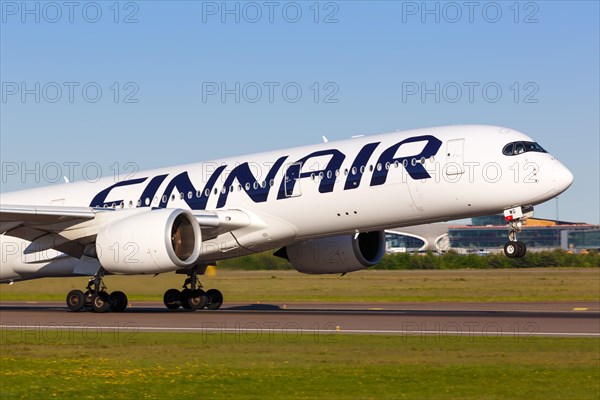 A Finnair Airbus A350-900 with the registration OH-LWG takes off from Helsinki Airport