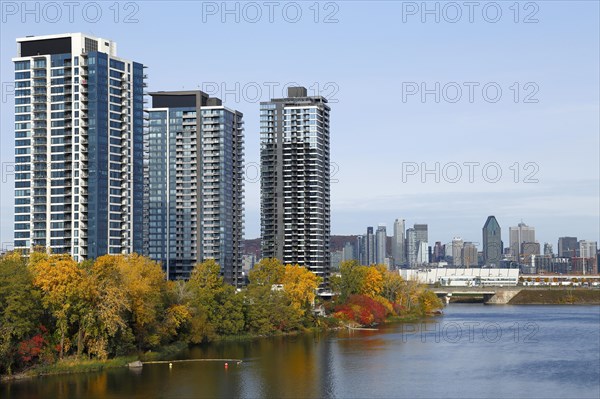 High-rise buildings on the Saint Lawrence River