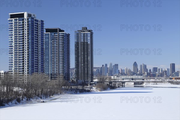 High-rise buildings on the Saint Lawrence River