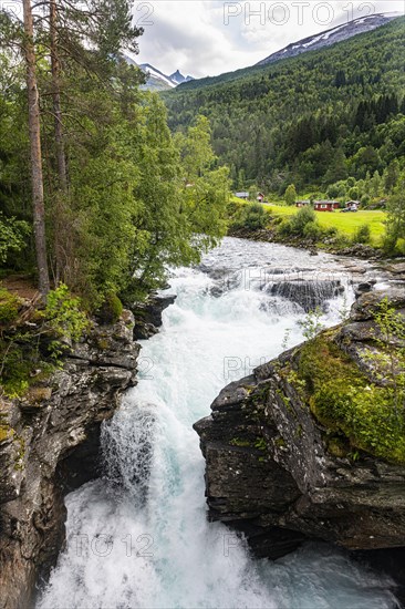 Rushing through a deep ravine