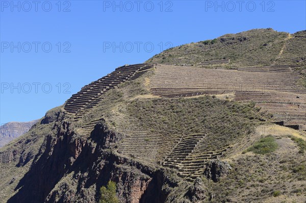 Walled terraces in the Inca ruin complex