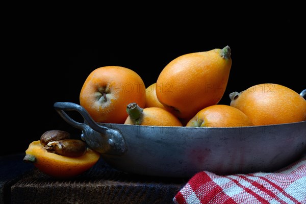 Ripe medlars in shell