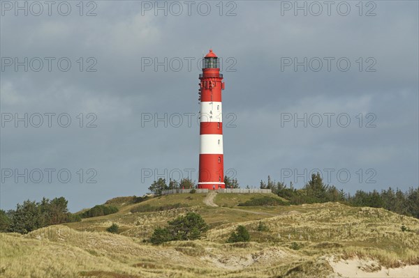 Lighthouse in dune landscape