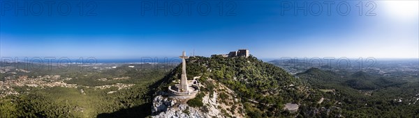 Aerial view Santuari de Sant Salvador monastery