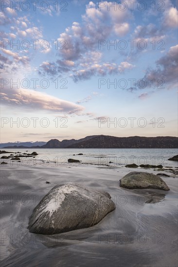 Beach with boulders