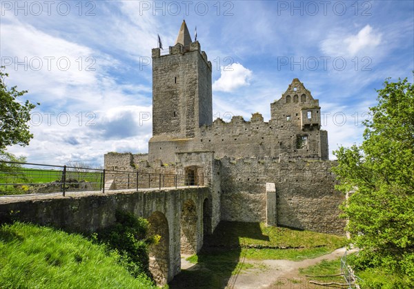 Rudelsburg castle ruins near Bad Koesen