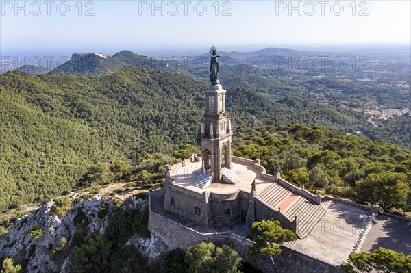 Aerial view Santuari de Sant Salvador monastery