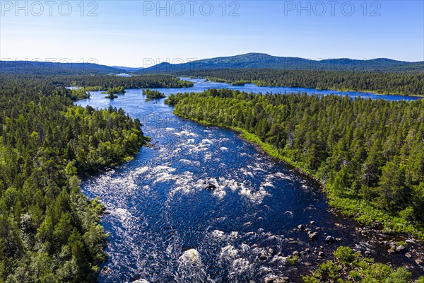 Aerial of Juutuanjoki river