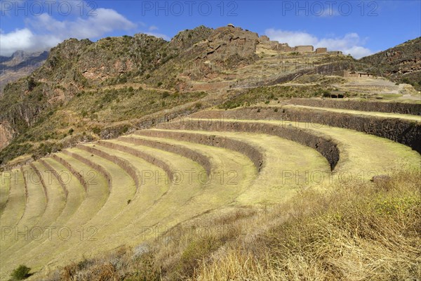 Walled terraces in the Inca ruin complex