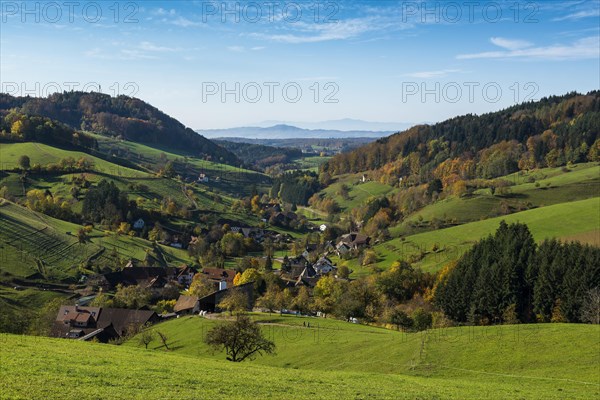 View from Huehnersedel into the Rhine valley