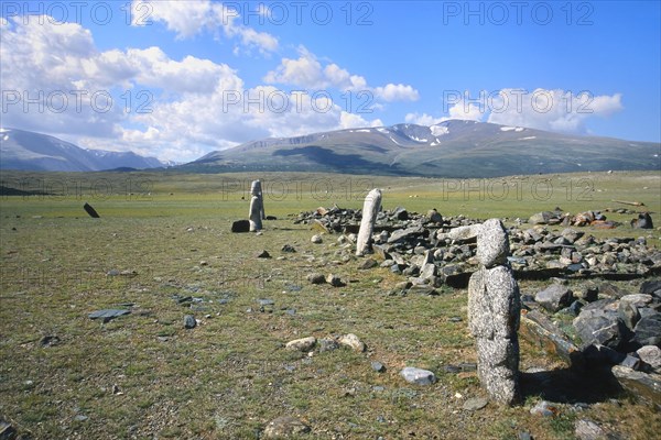 Stone stele of a Turkic warrior or Balbal