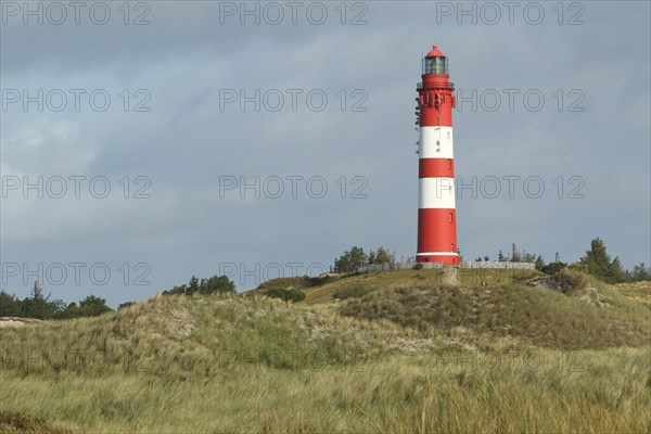 Lighthouse in dune landscape