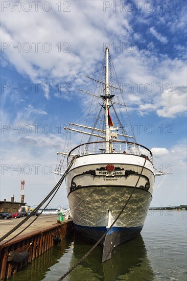 Sail training ship Gorch Fock in the harbour