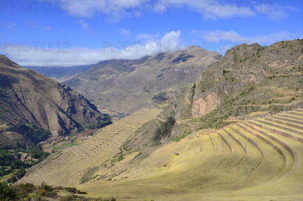 Walled terraces in the Inca ruin complex