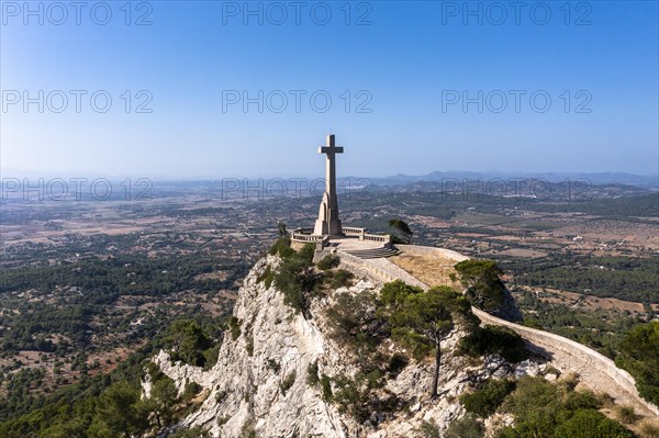 Aerial view Santuari de Sant Salvador monastery