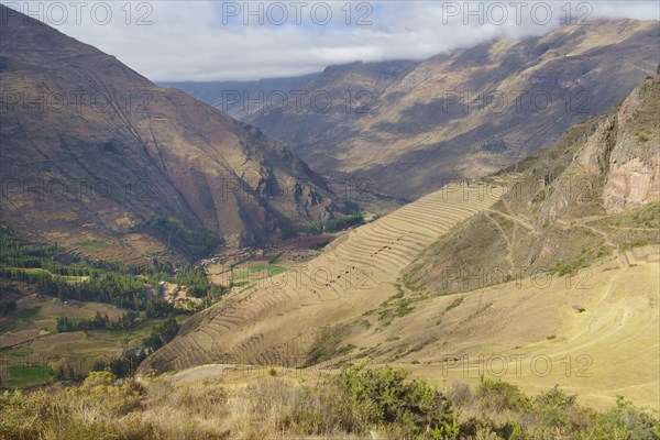 Walled terraces in the Inca ruin complex