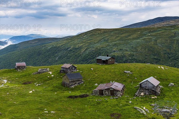 Mountain village in the Aurland plateau