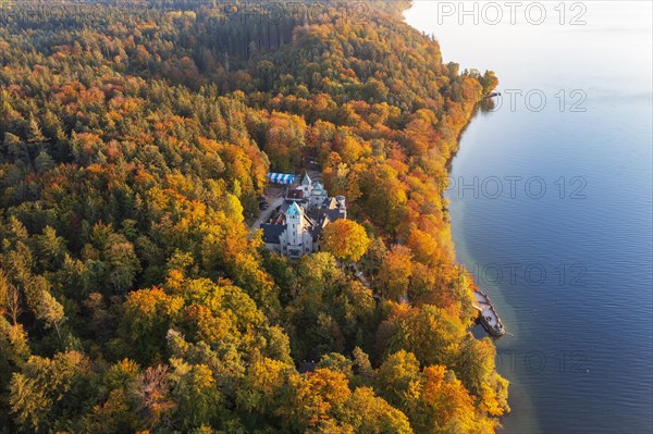 Seeburg Castle at Lake Starnberg in the evening light