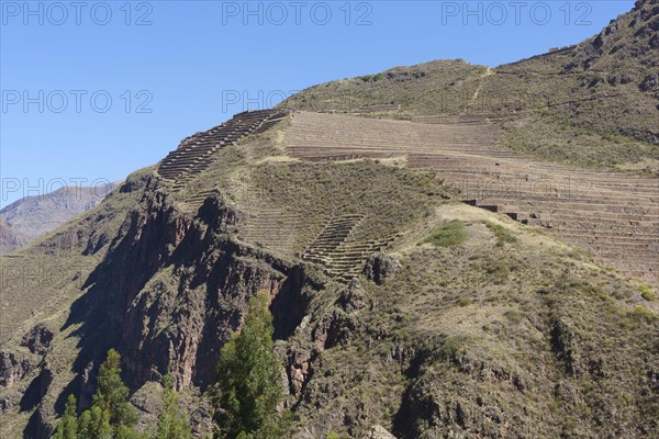 Walled terraces in the Inca ruin complex