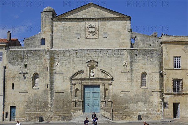 Place de la Republique with former church Sainte Anne d'Arles