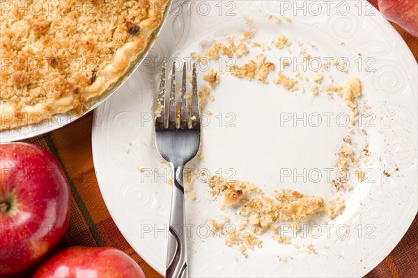 Overhead abstract of apples