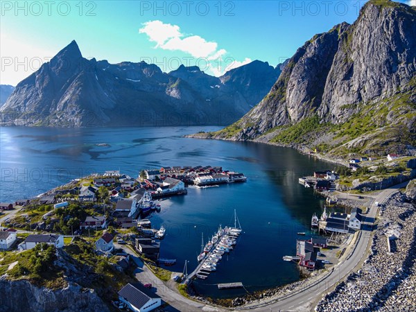 Aerial of Reine and Reinefjord