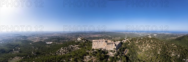 Aerial view Santuari de Sant Salvador monastery