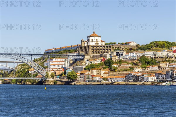 A historic and modern architecture of Vila Nova de Gaia over Douro River