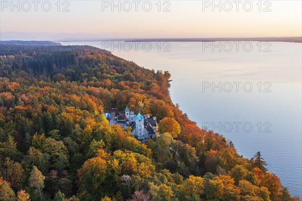 Seeburg Castle at Lake Starnberg in the evening light