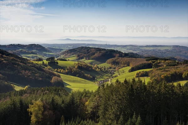 View from Huehnersedel into the Rhine valley