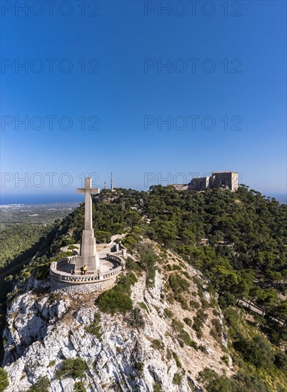 Aerial view Santuari de Sant Salvador monastery