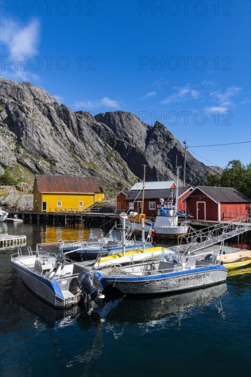 Harbour of the little fishing village of Nusfjord