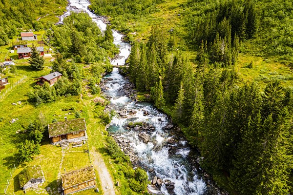 River running through the glacial valley